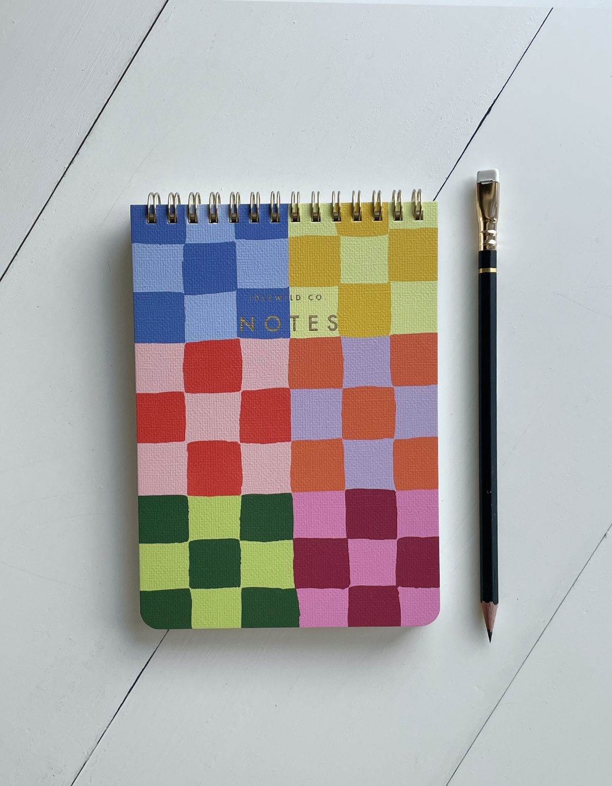 Spiral-Bound Jotter | Rainbow Checks