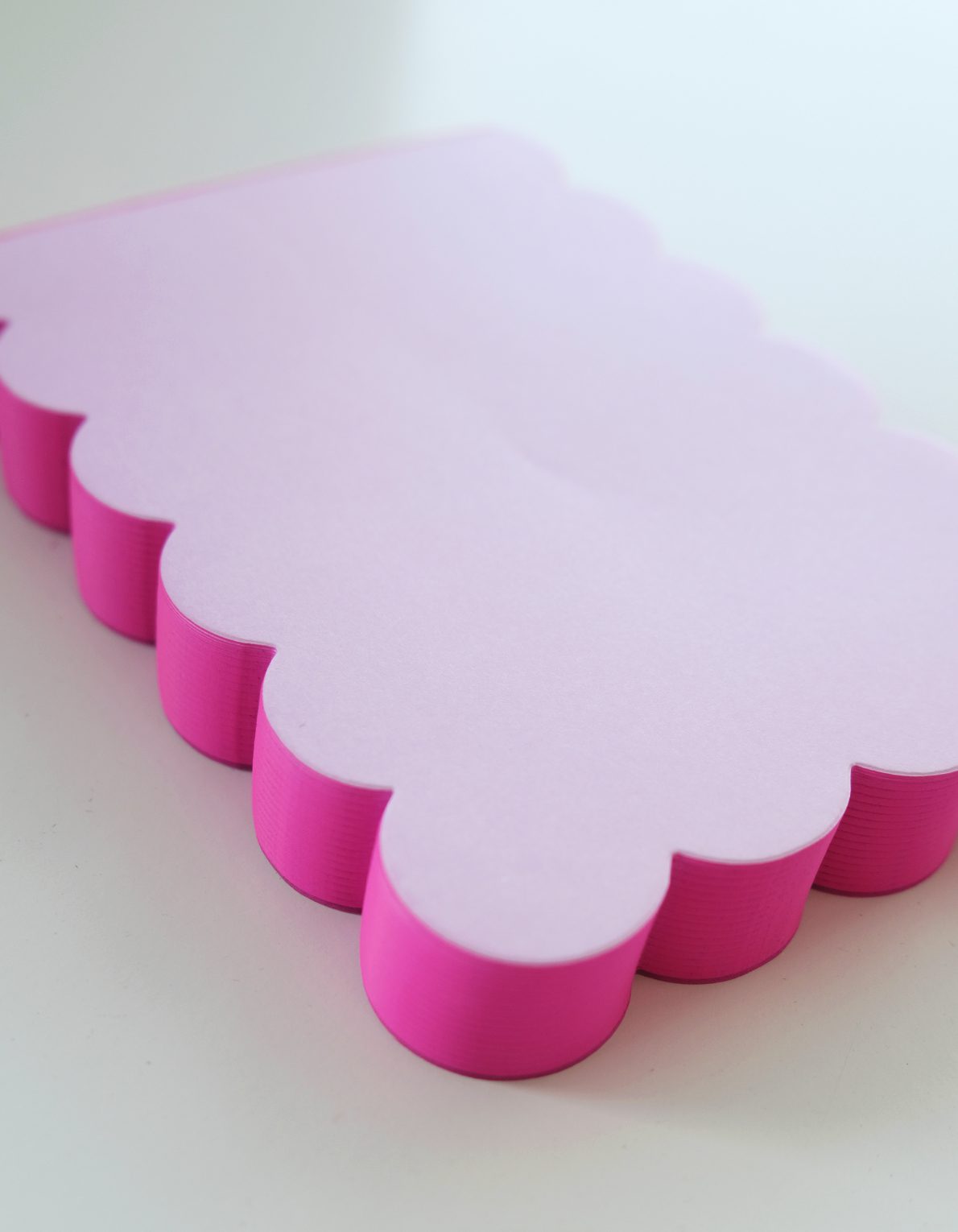 Scallop Shaped Notepad | Lilac + Hot Pink