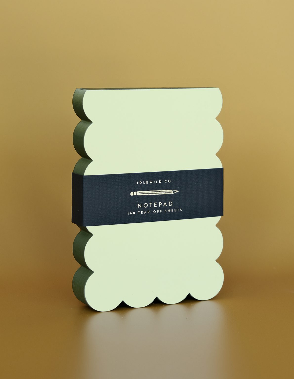Scalloped Shaped Notepad | Chartreuse + Olive