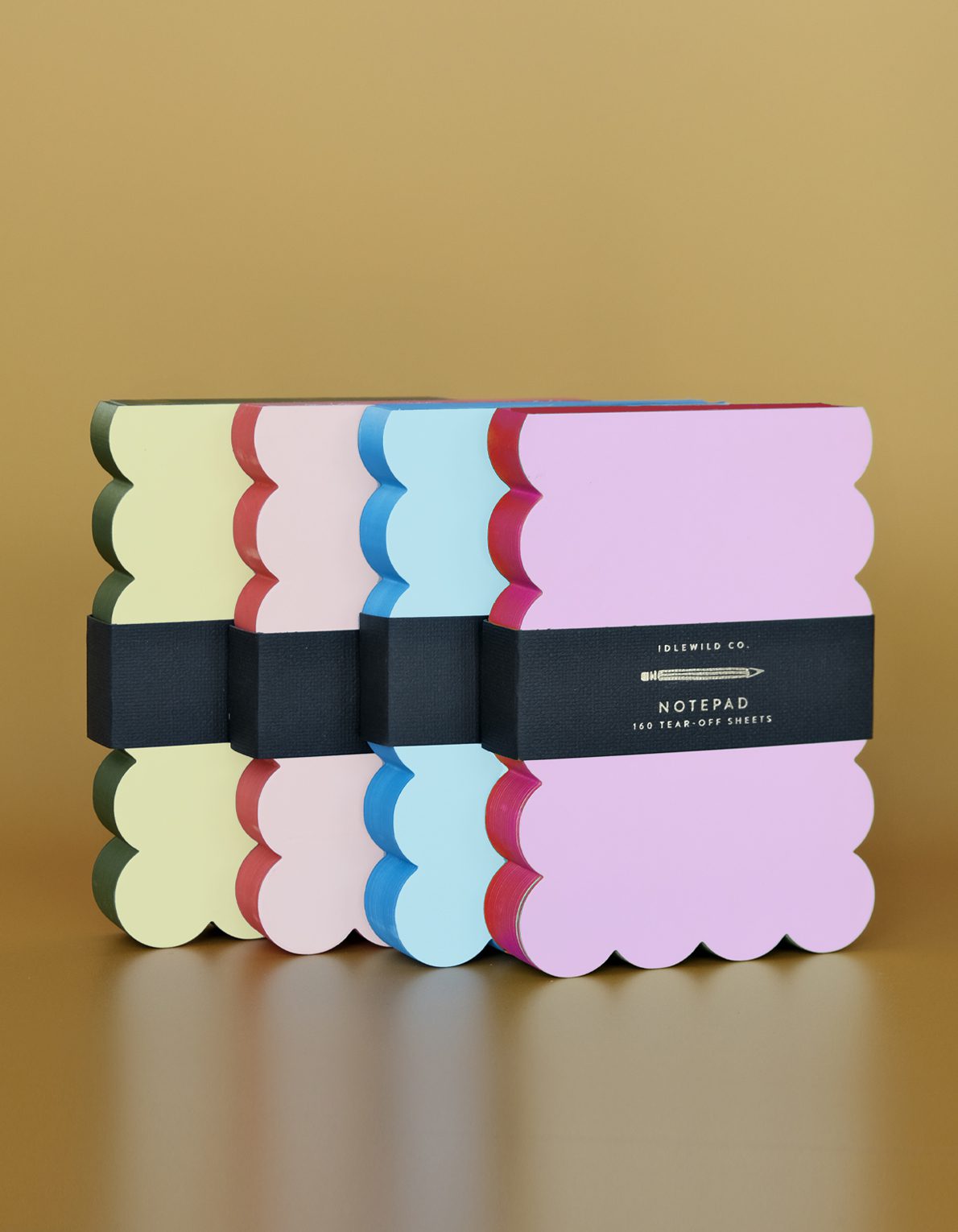 Scallop Shaped Notepad | Lilac + Hot Pink