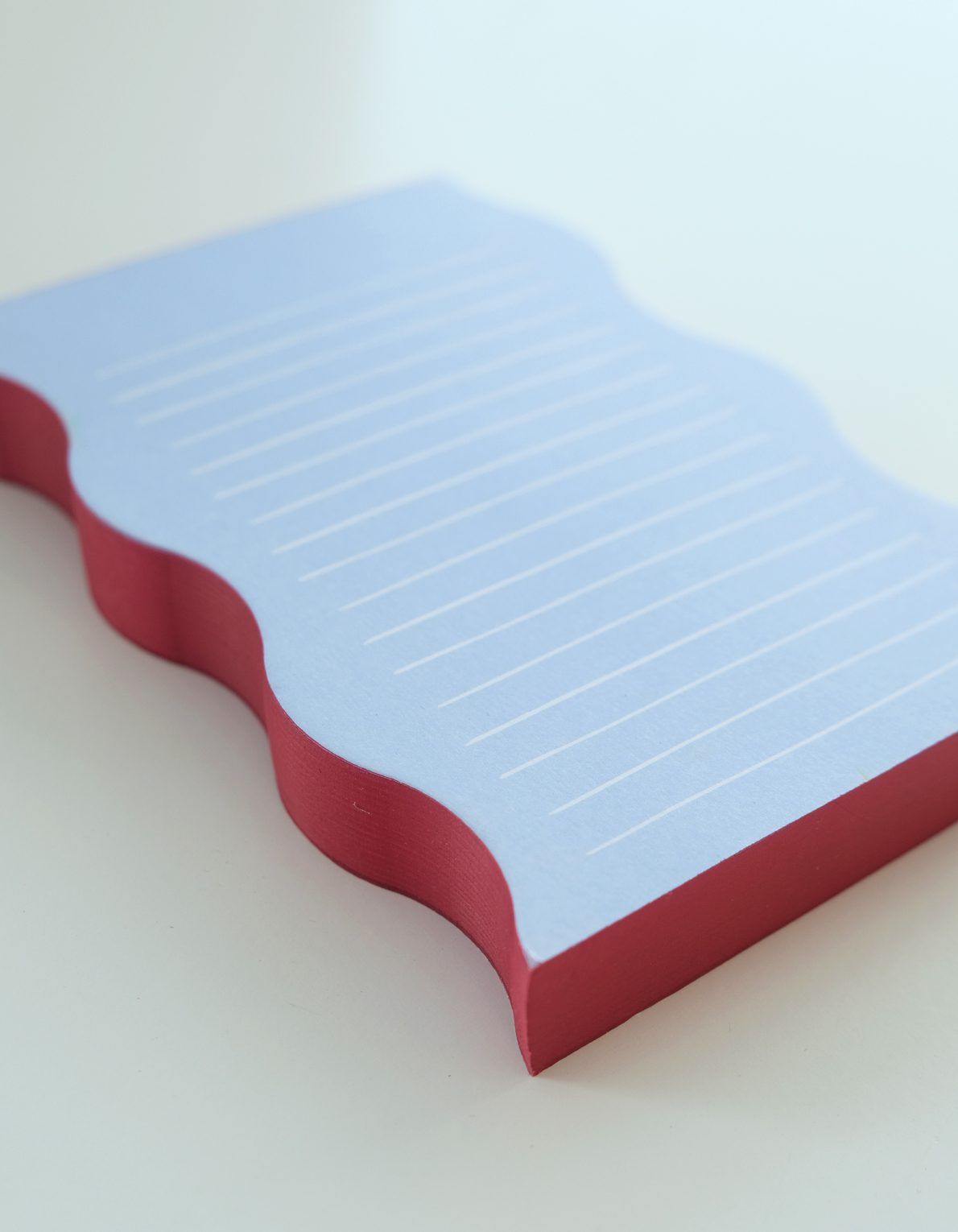 Wavy Shaped Pad | Blue + Cranberry