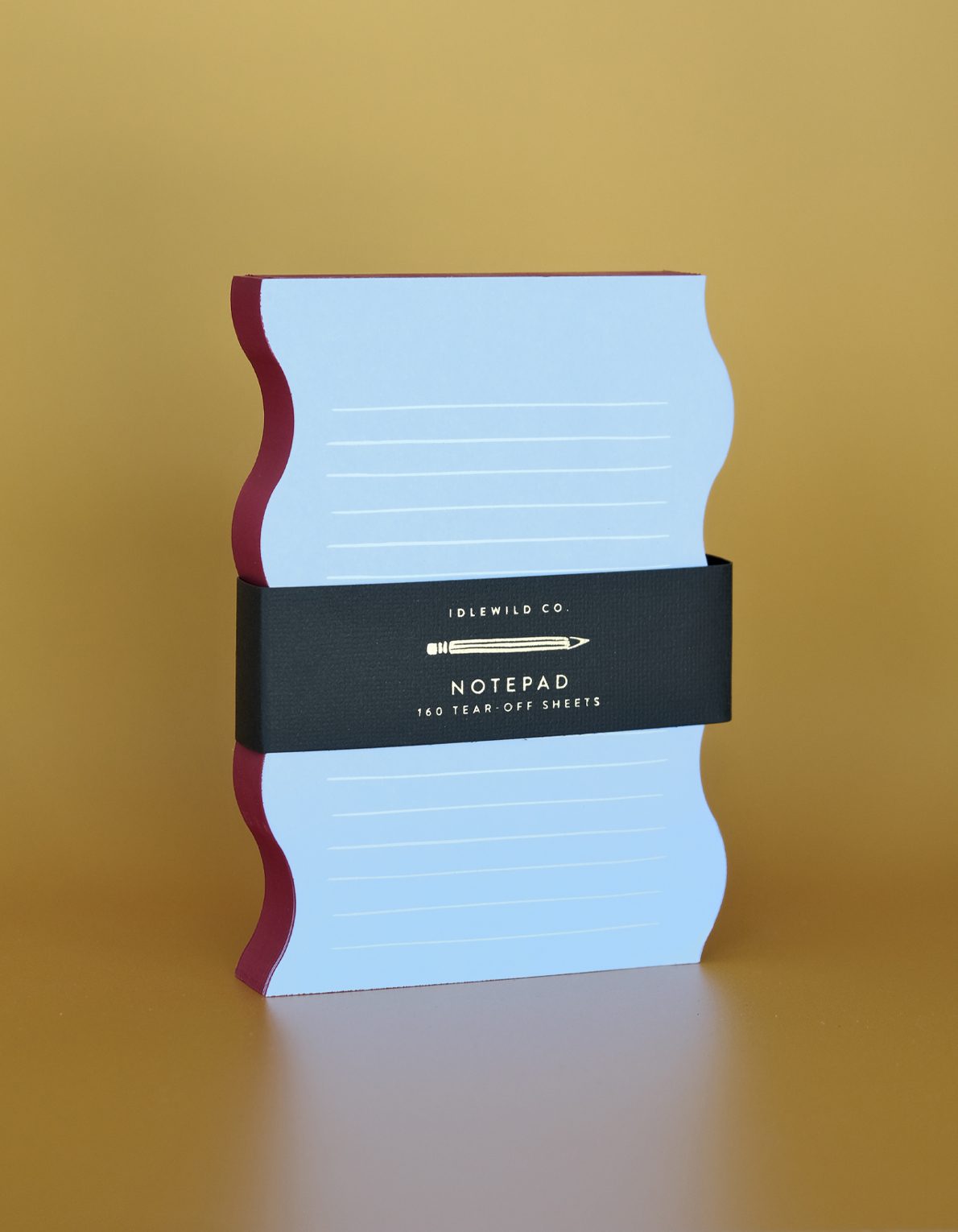 Wavy Shaped Pad | Blue + Cranberry