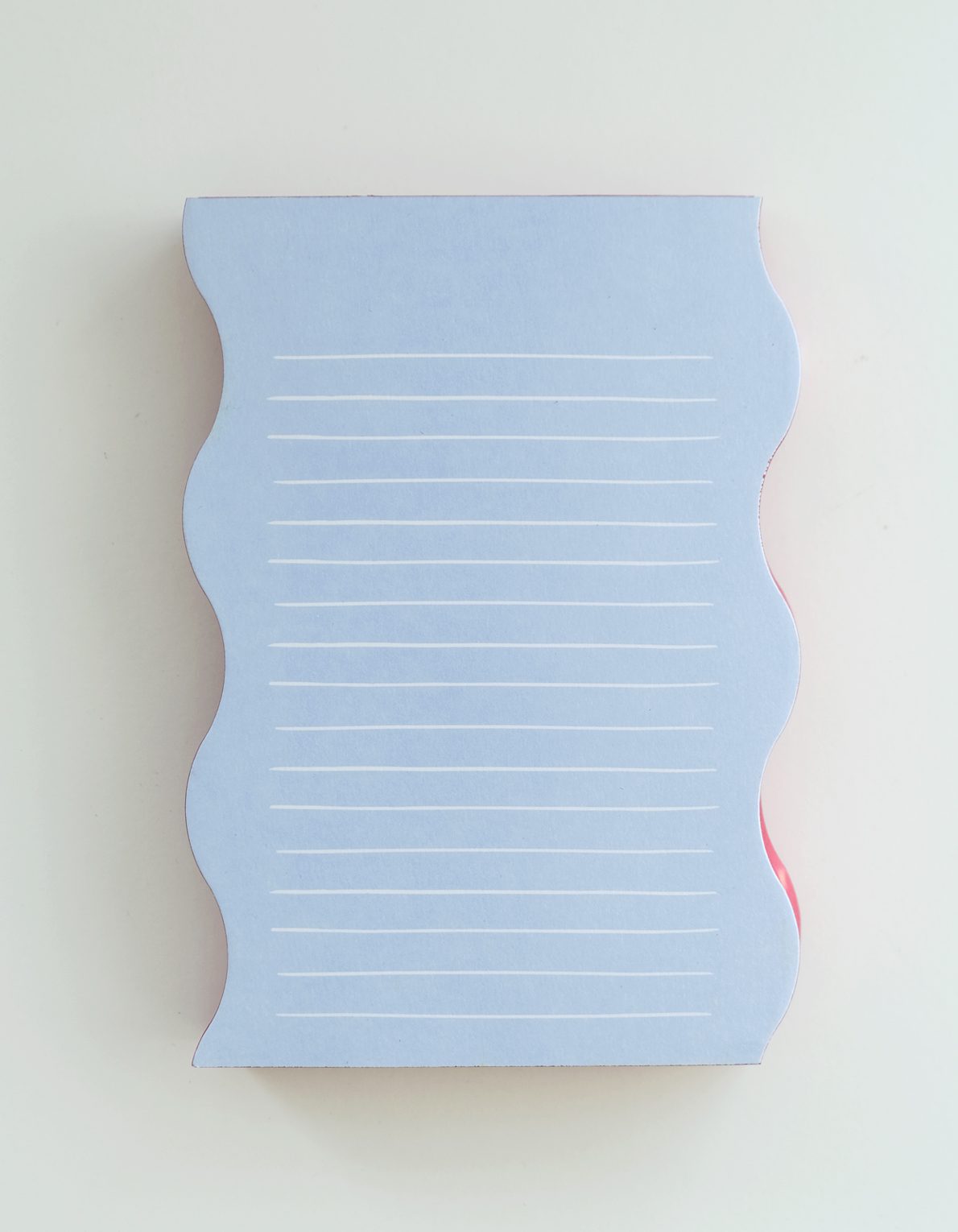 Wavy Shaped Pad | Blue + Cranberry
