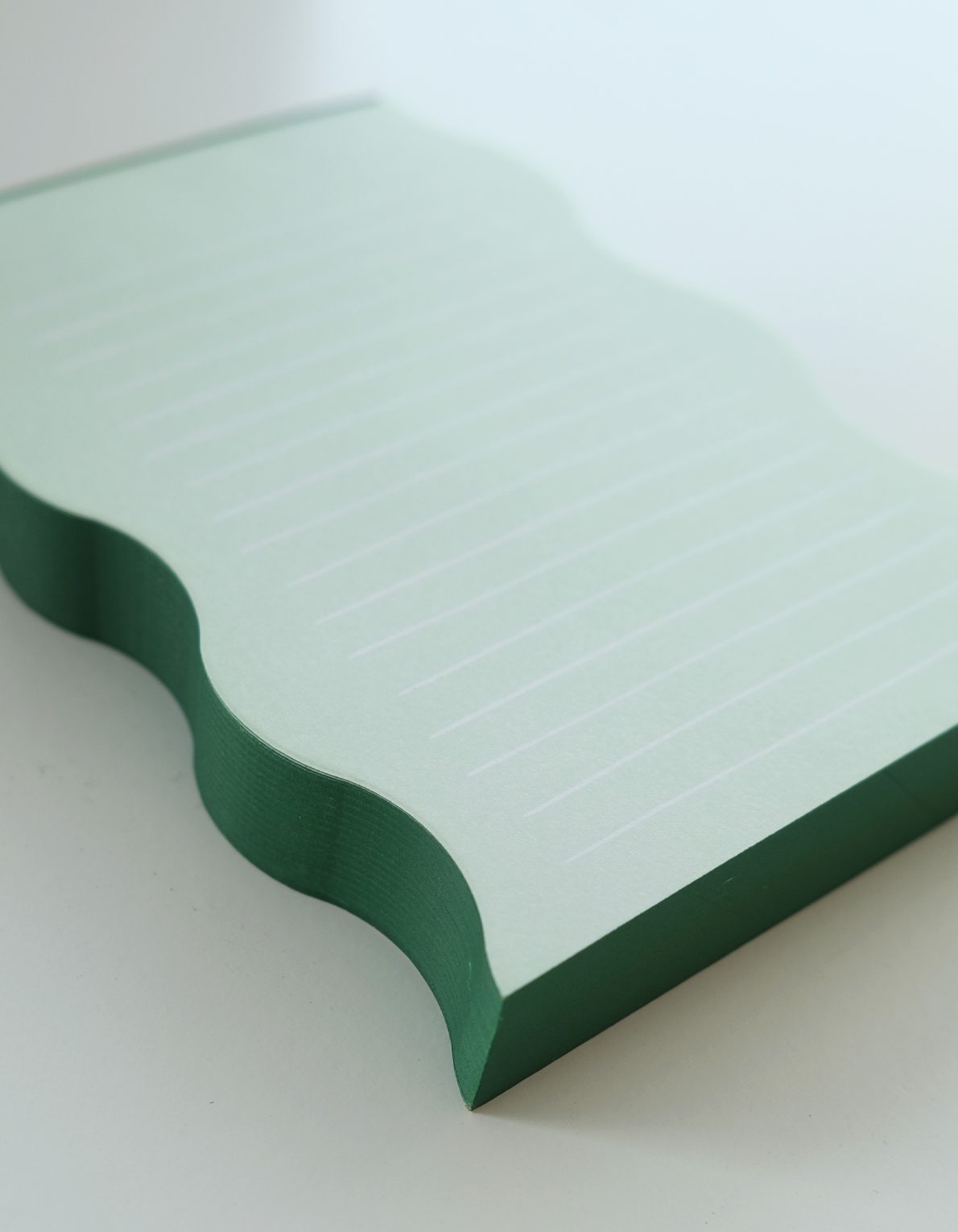 Wavy Shaped Notepad | Mint + Evergreen
