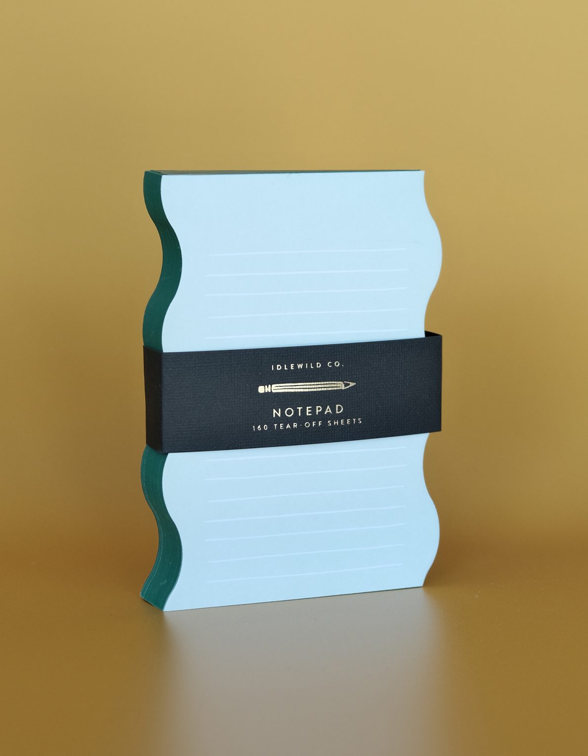 Wavy Shaped Notepad | Mint + Evergreen