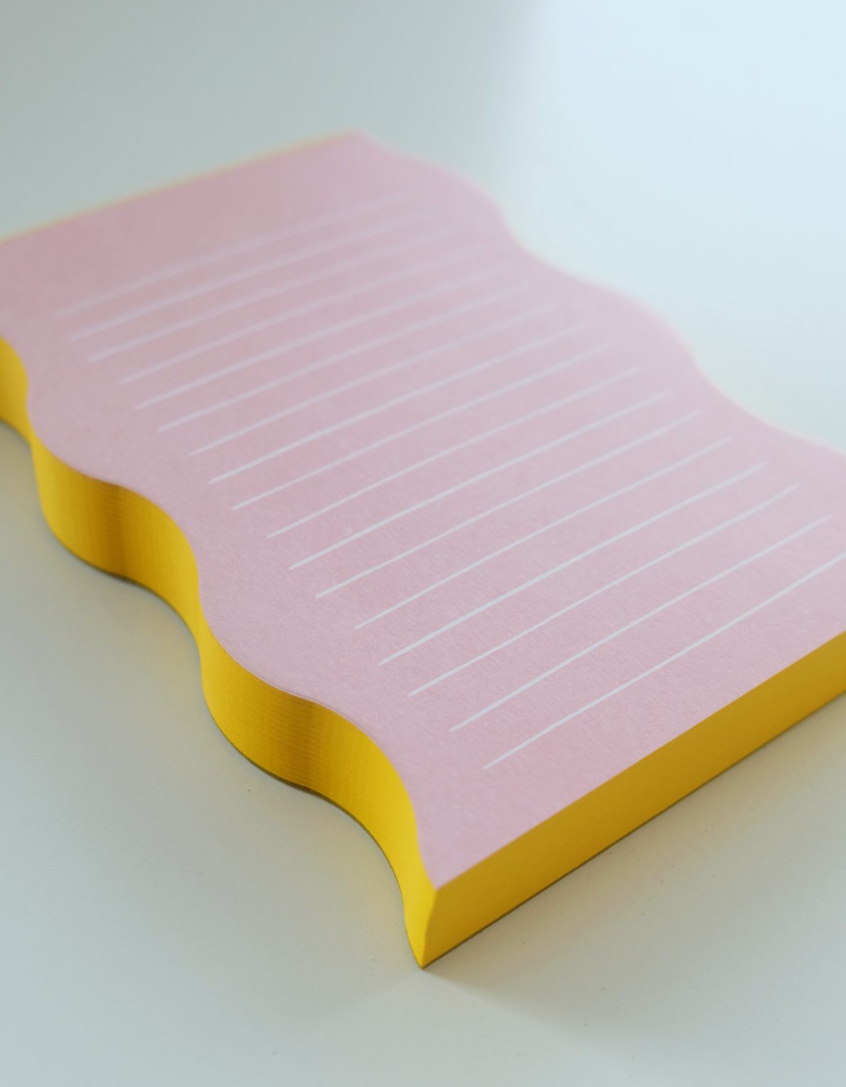 Wavy Shaped Notepad | Pink + Yellow