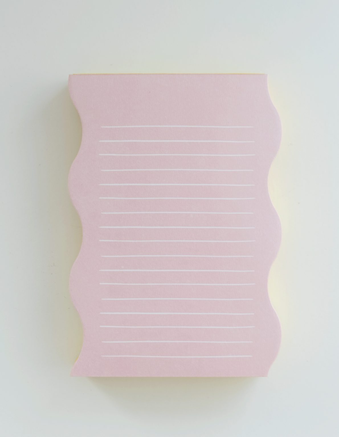 Wavy Shaped Notepad | Pink + Yellow