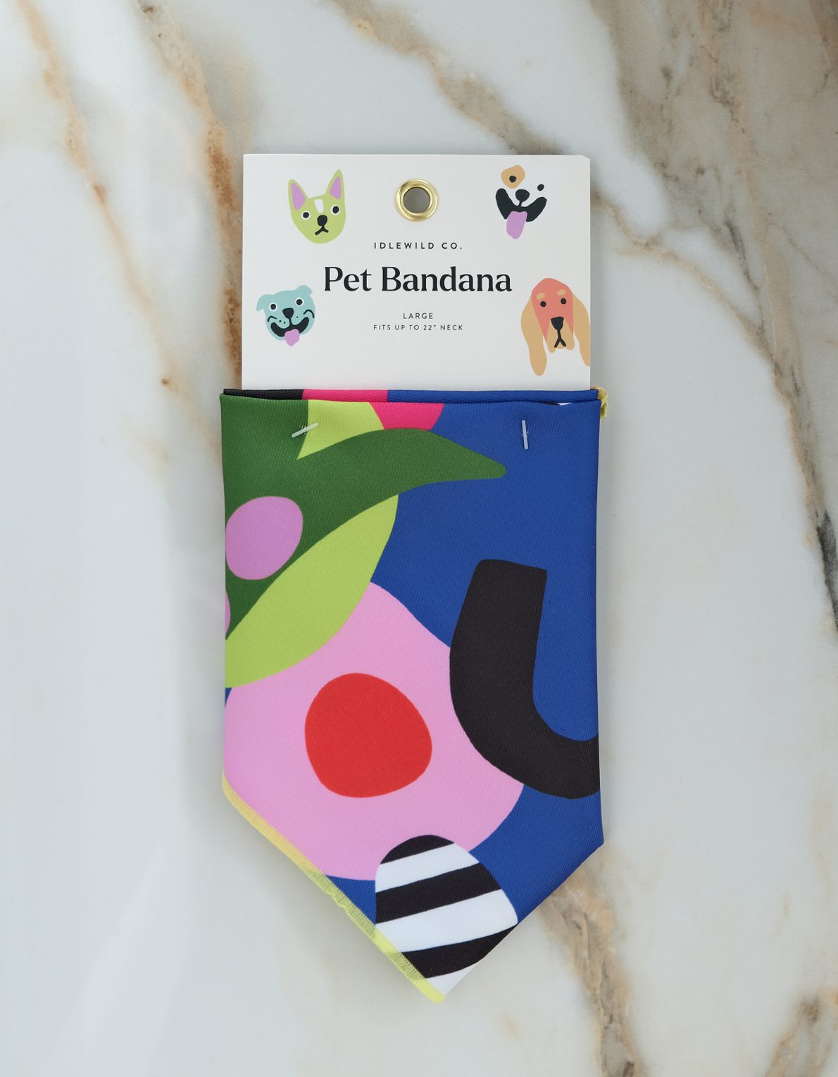 Pet Bandana | Neon Abstract Print
