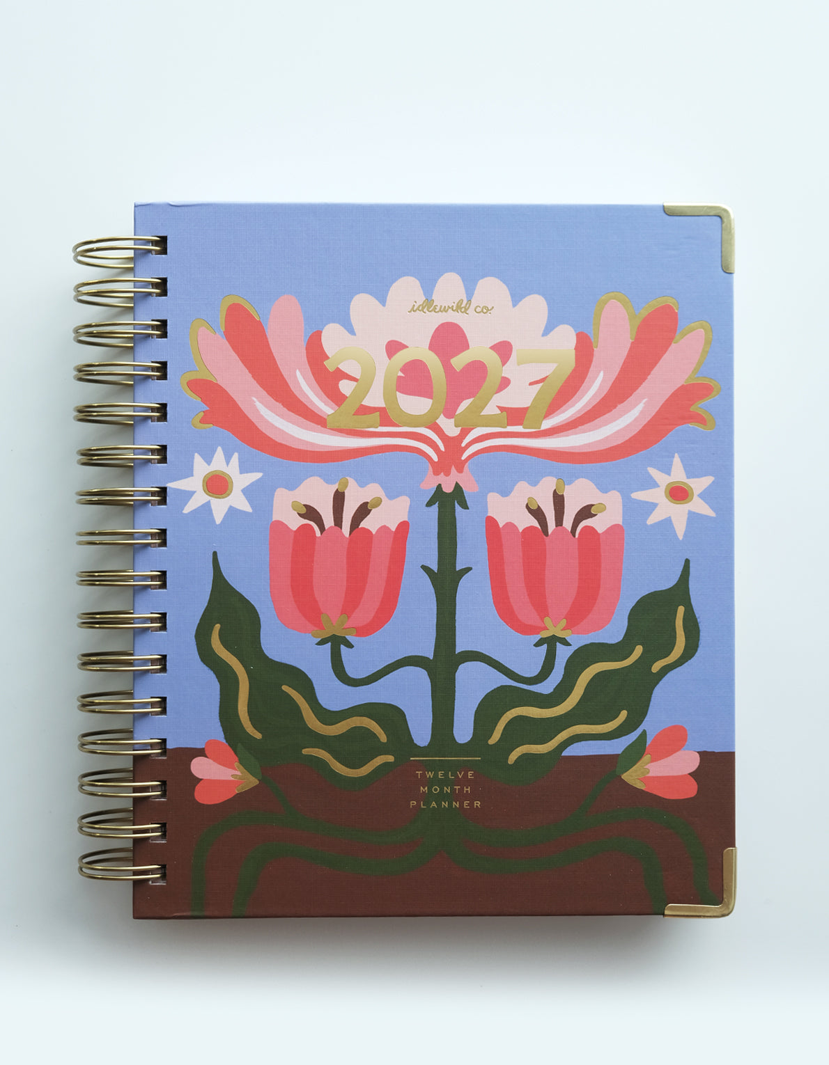 2027 Spiral Bound Planner | Folk Art Tulip