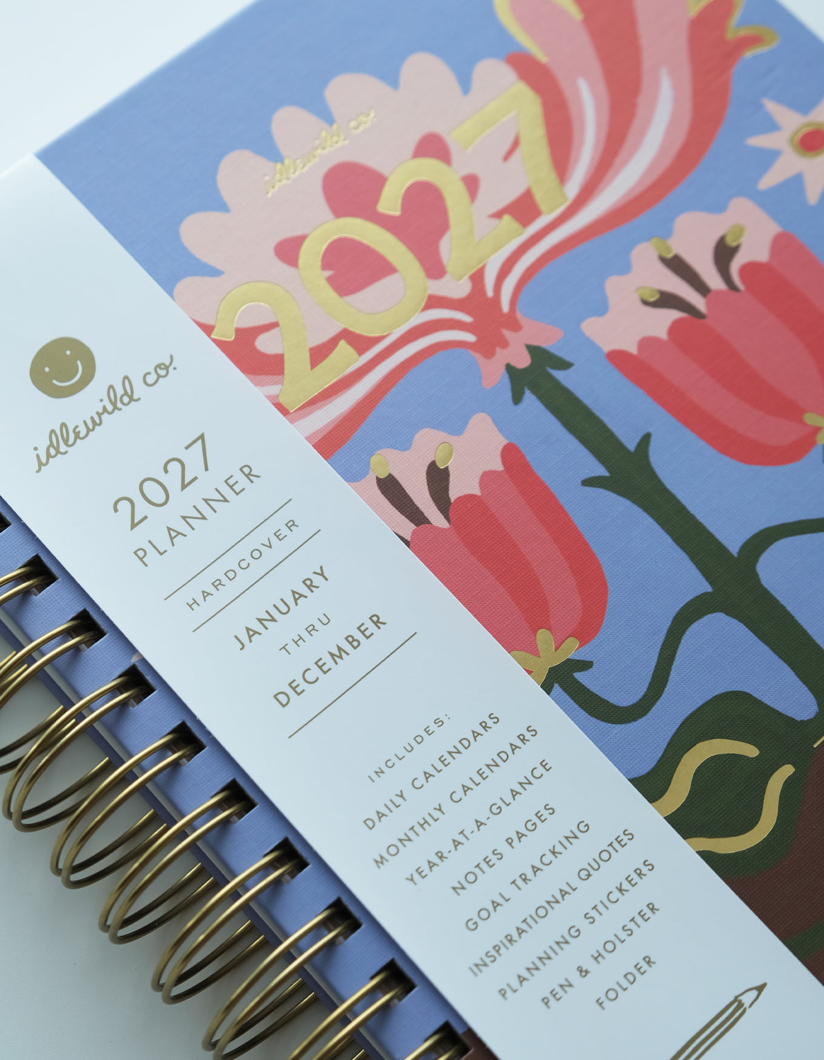 2027 Spiral Bound Planner | Folk Art Tulip