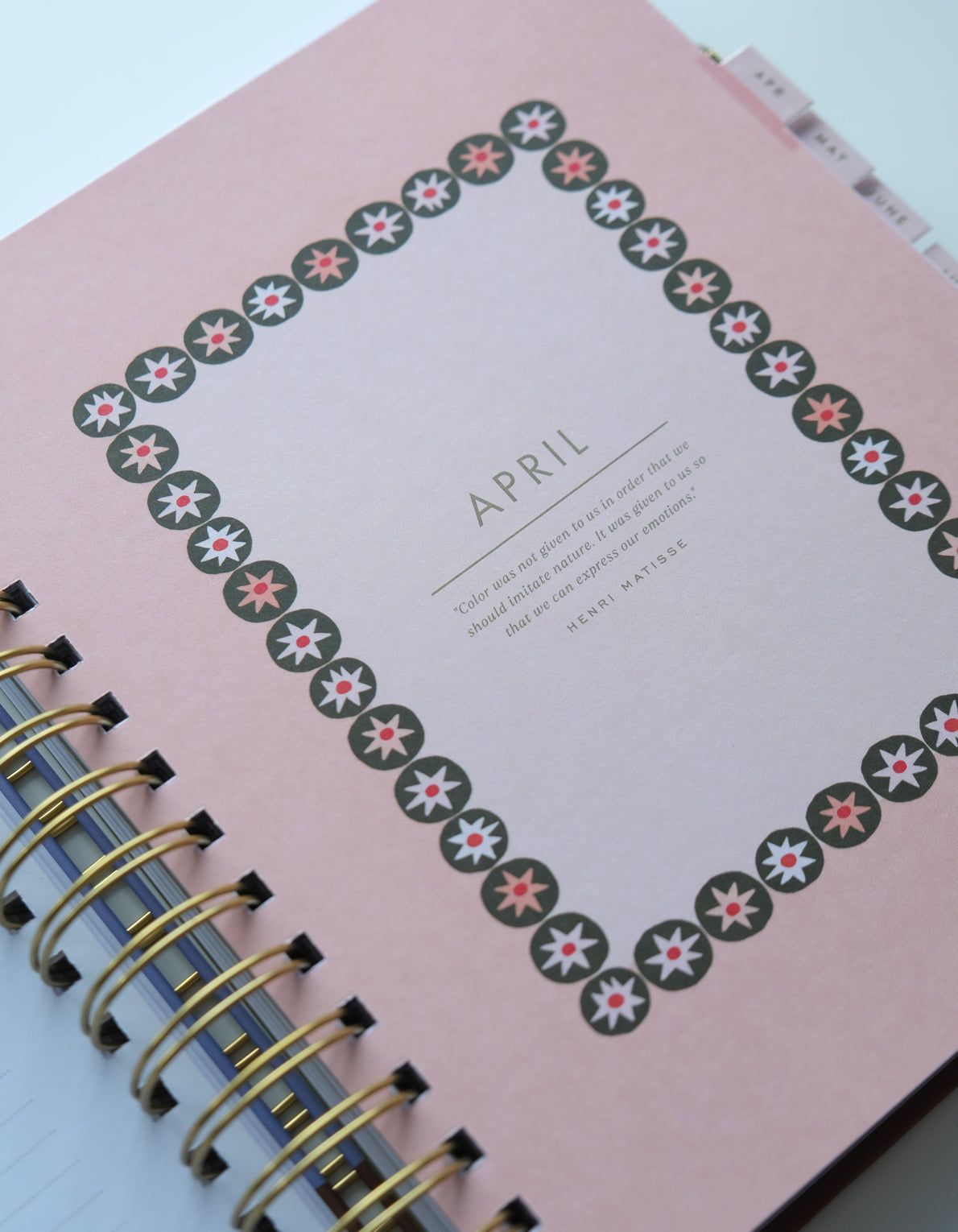 2027 Spiral Bound Planner | Folk Art Tulip