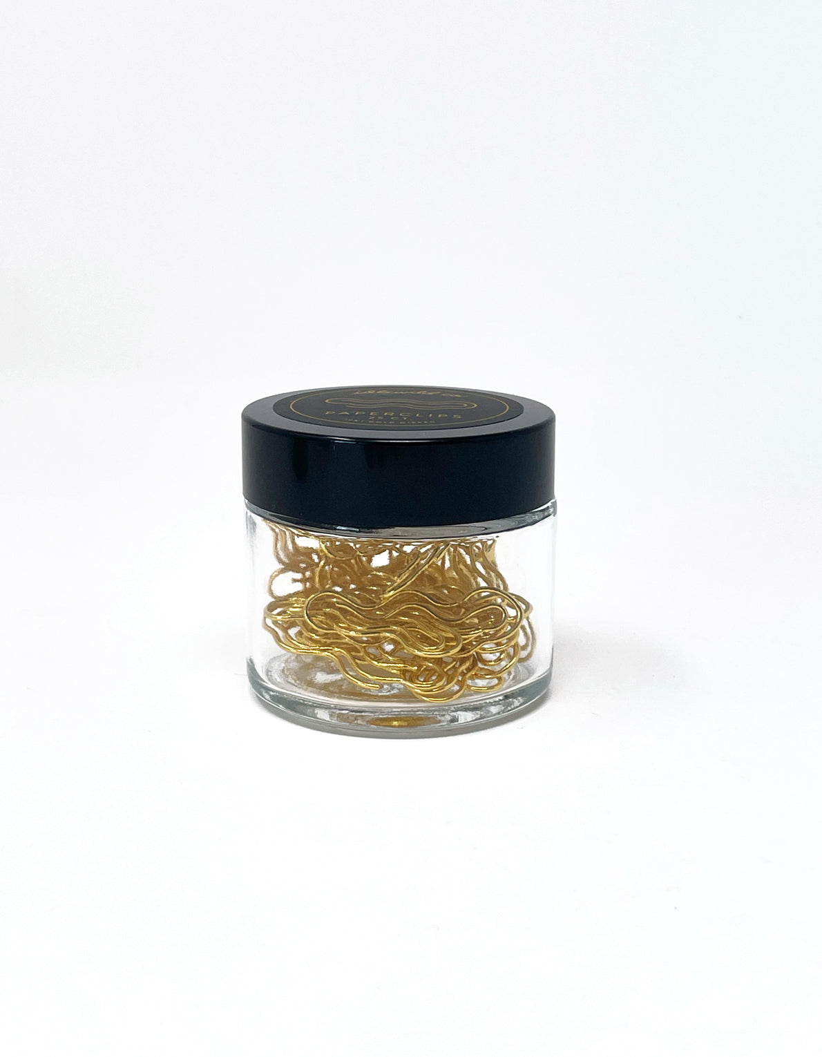 Gold Plated Paper Clips (Jar of 25) | Wavy