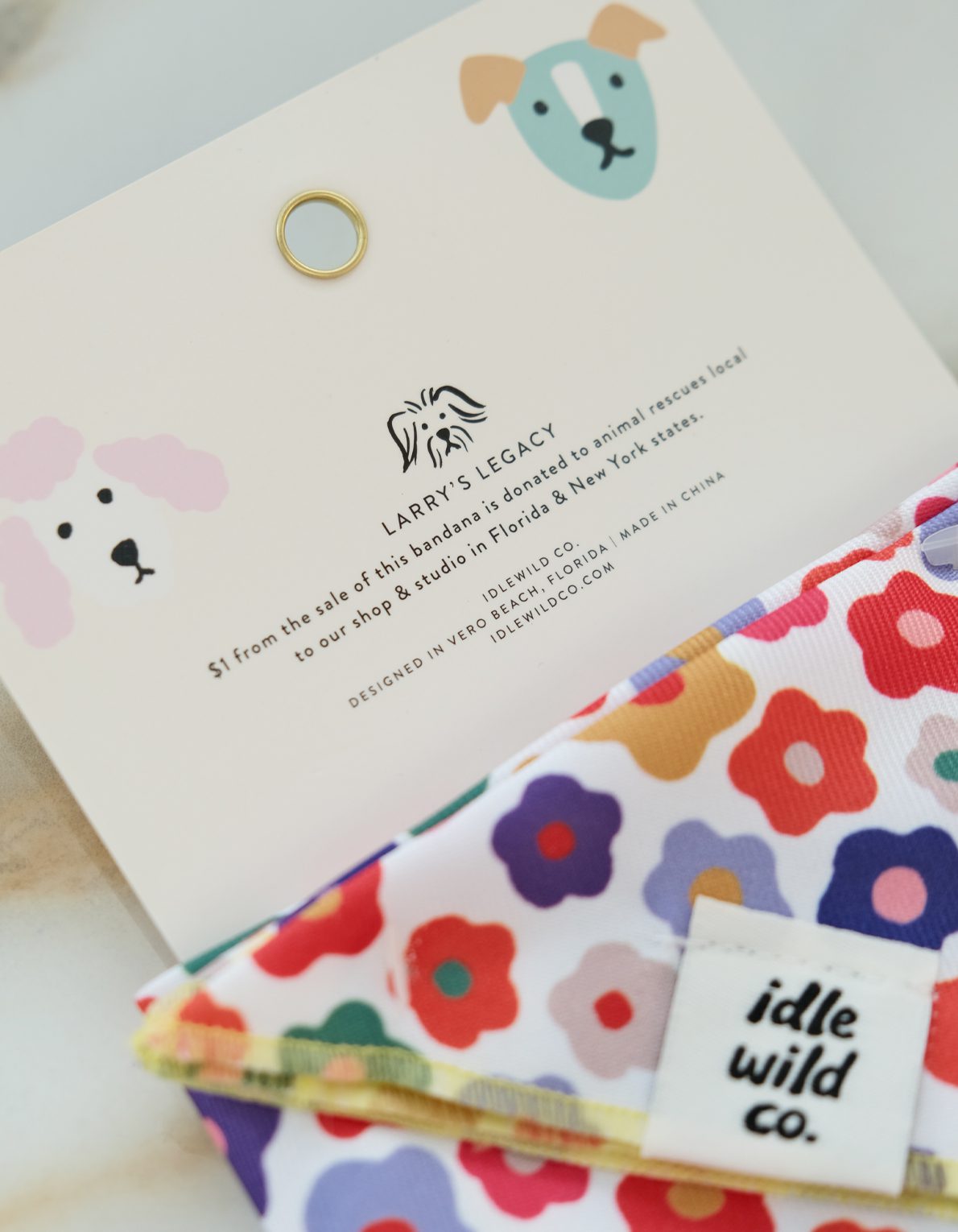 Pet Bandana | Rainbow Daisy