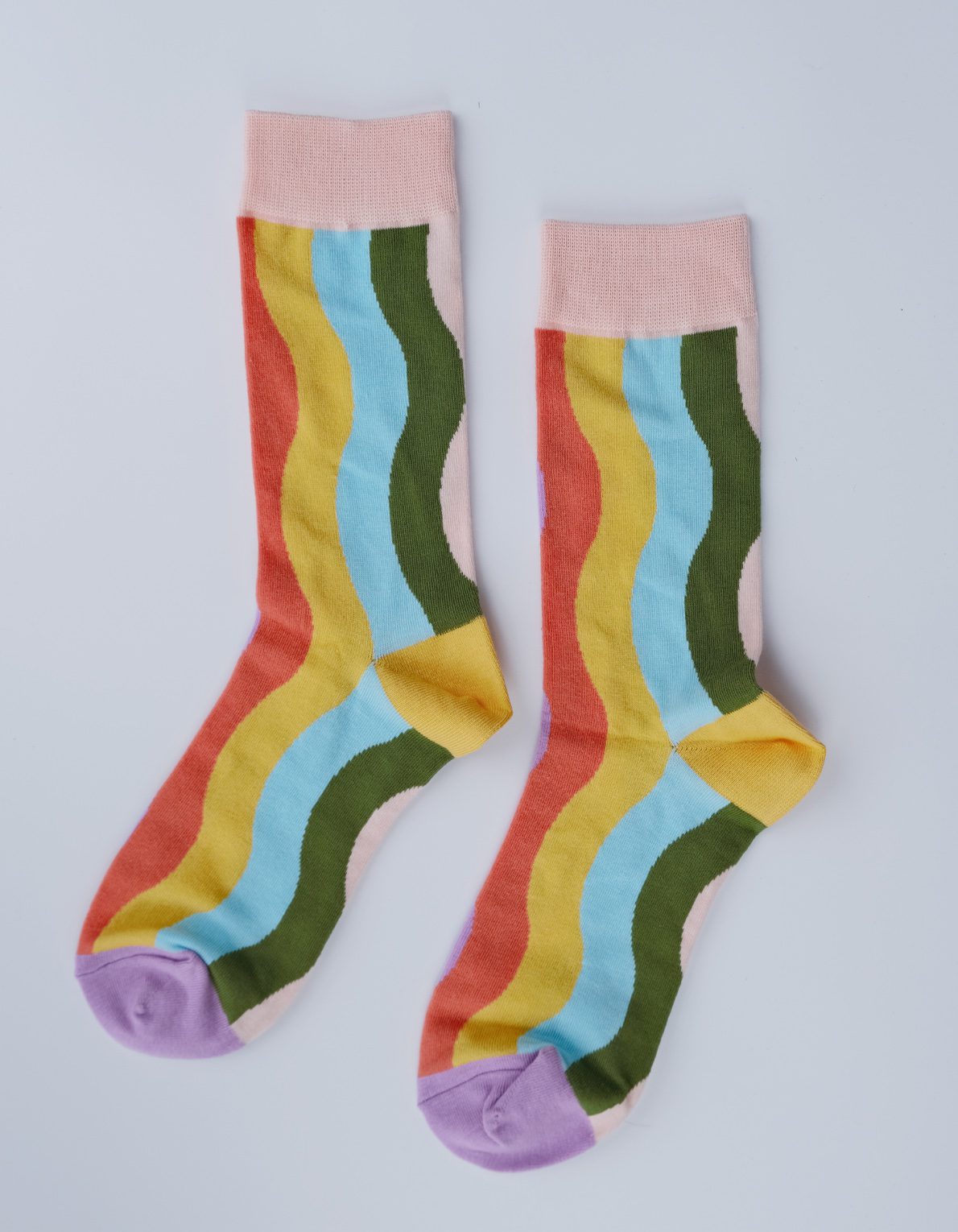 Crew Socks | Rainbow Waves