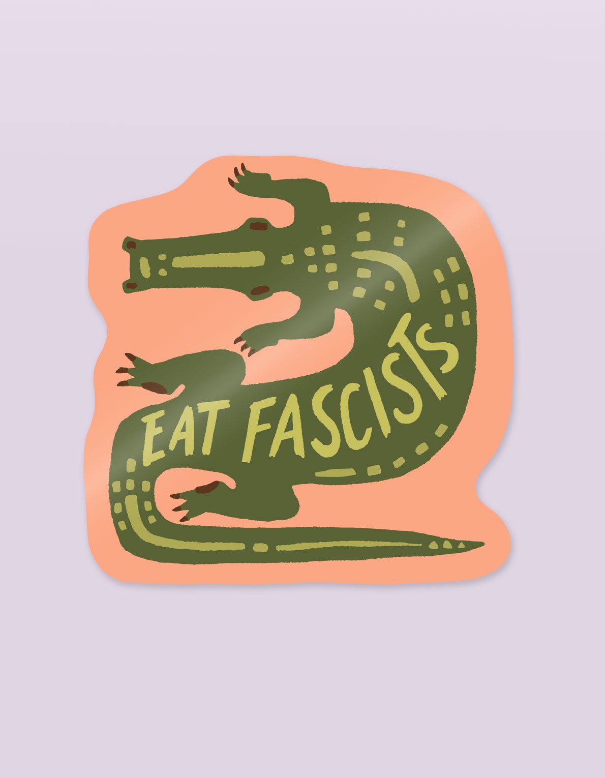 Die Cut Sticker | Eat Fascists Gator Bumper Sticker