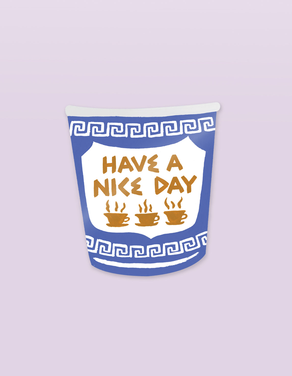 Die Cut Sticker | Greek Coffee Cup