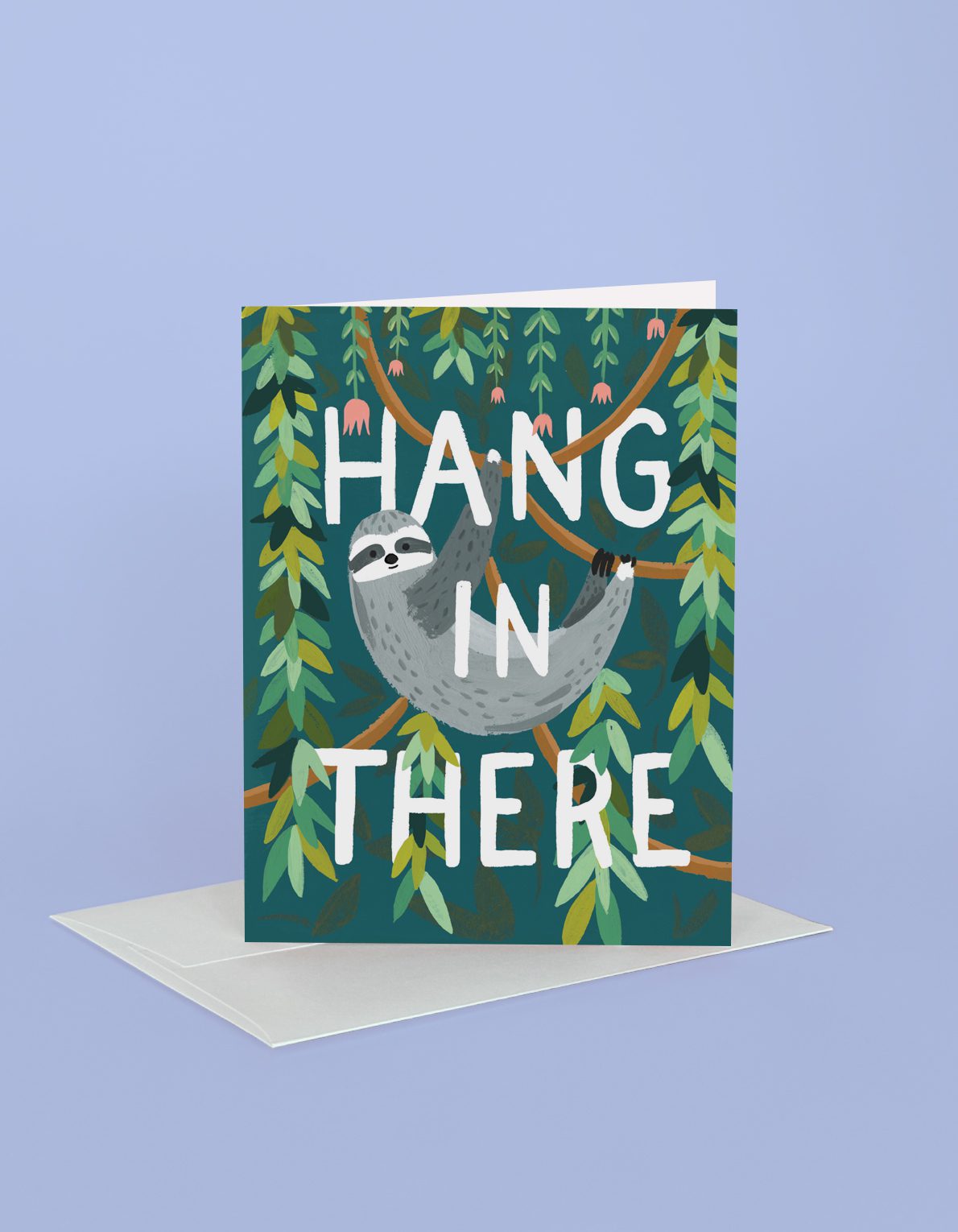 Support Greeting Card | Hang In There Sloth