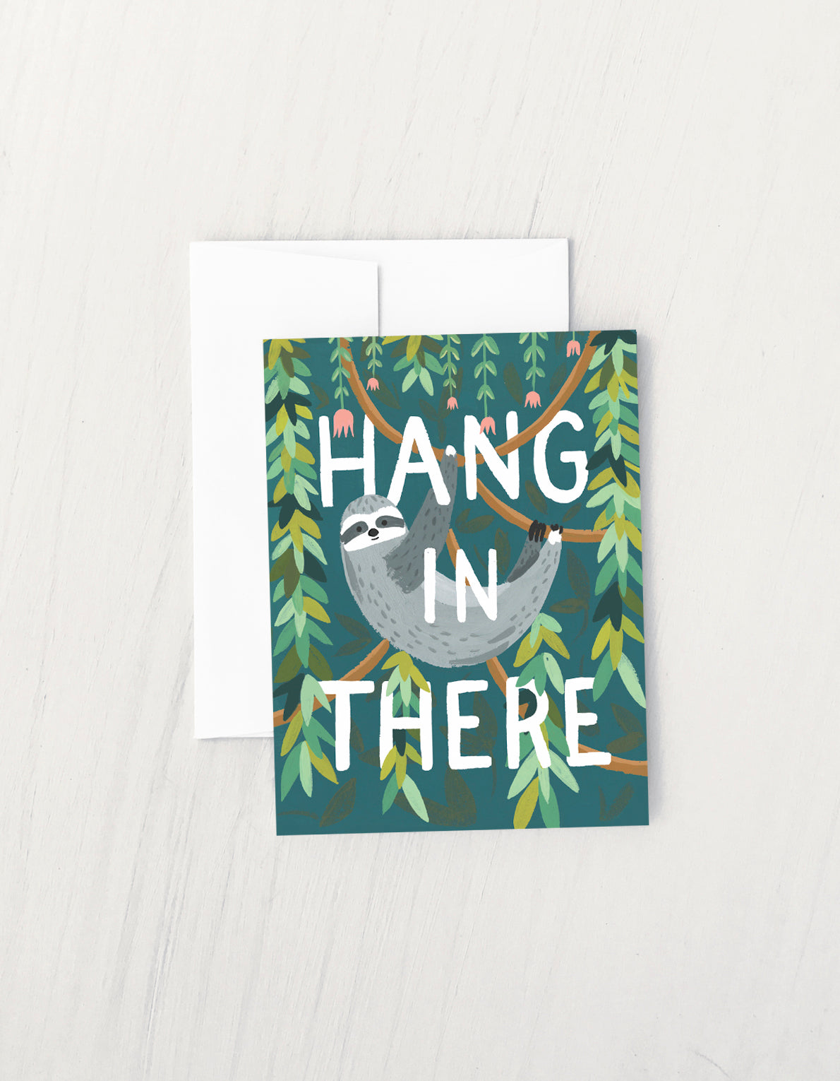 Support Greeting Card | Hang In There Sloth