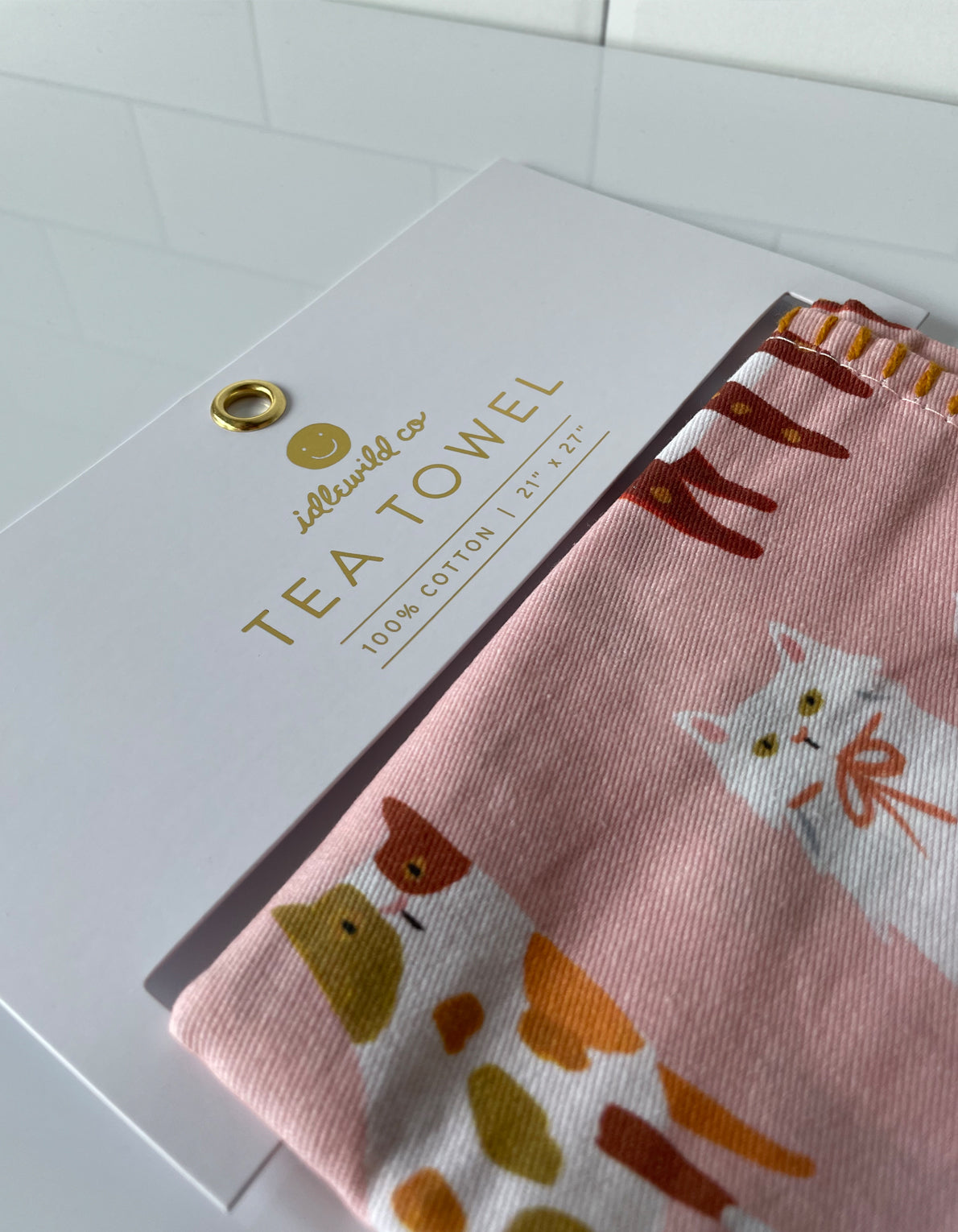 Cotton Tea Towel | Cats