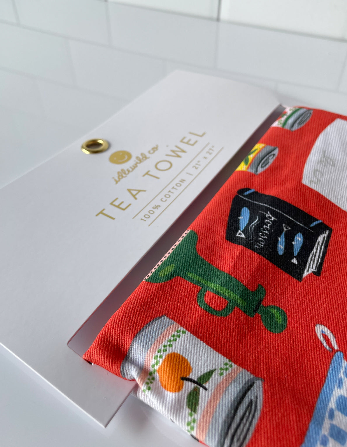 Cotton Tea Towel | Kitchen Shelf