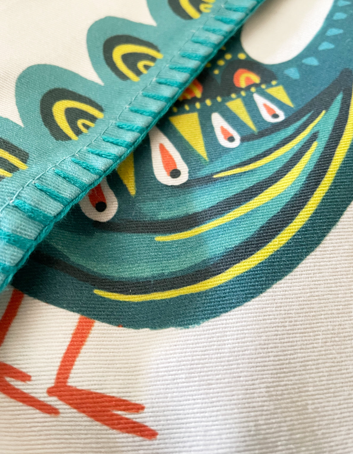 Cotton Holiday Tea Towel | Peacock Menorah