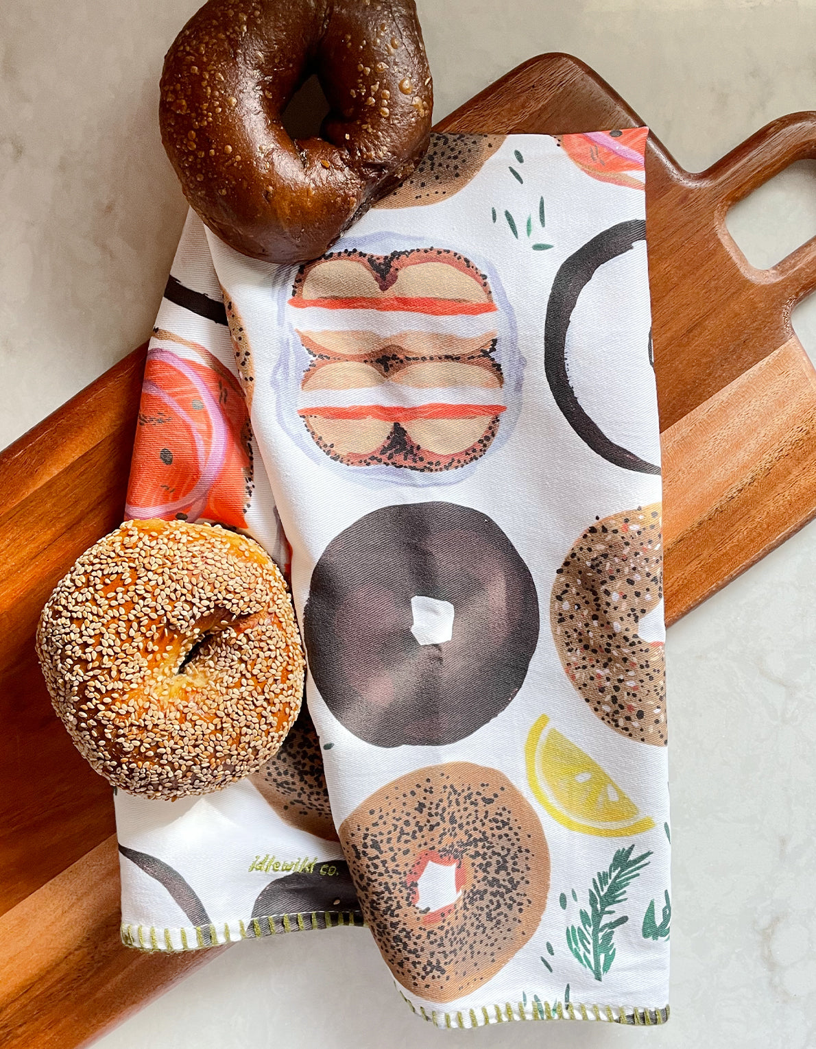Cotton Tea Towel | Bagels