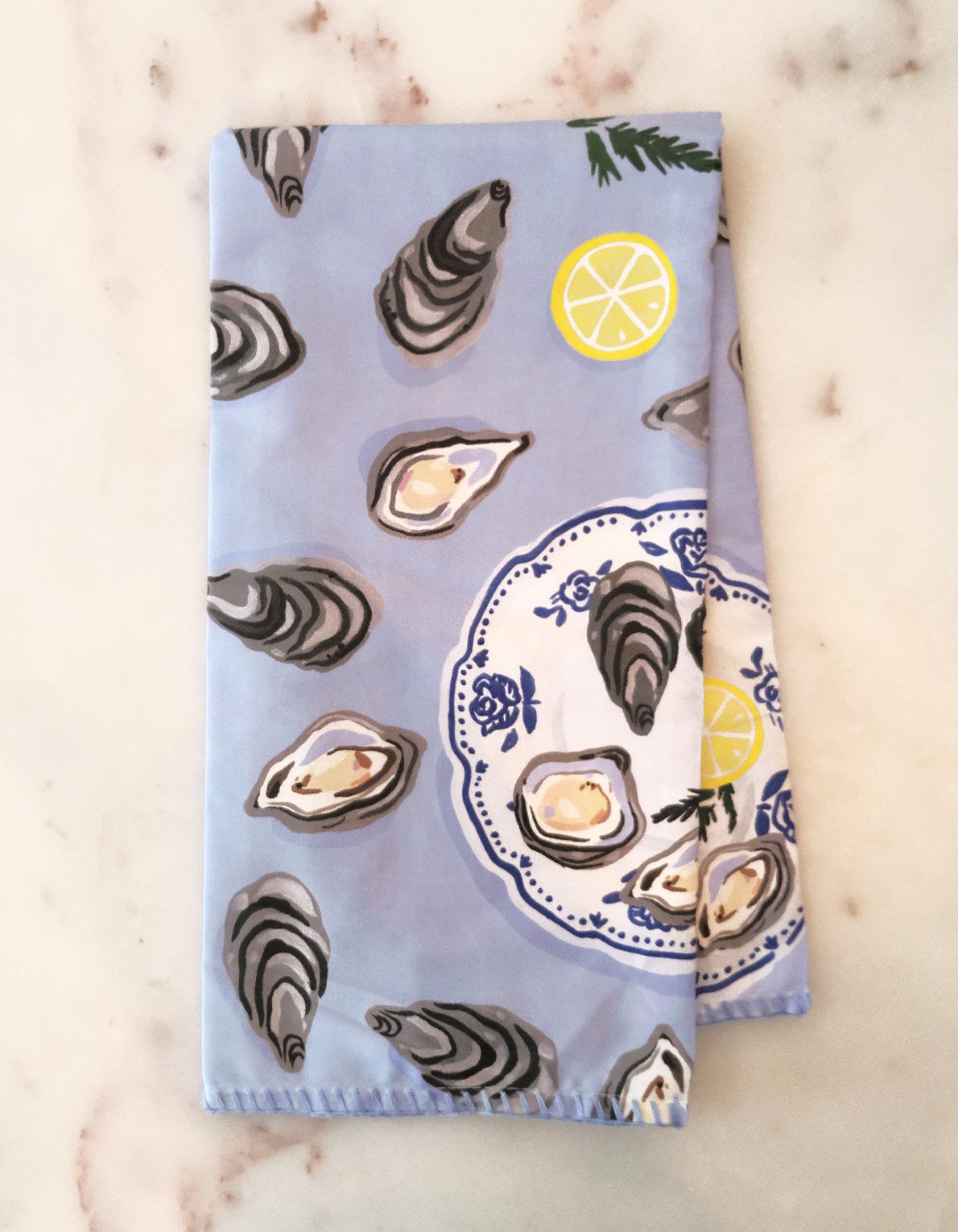 Cotton Tea Towel | Oysters