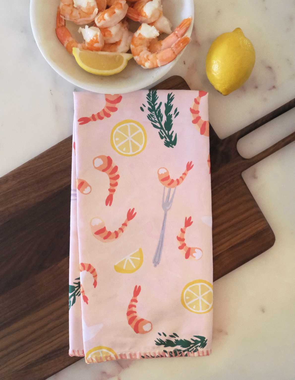 Cotton Tea Towel | Shrimp Cocktail