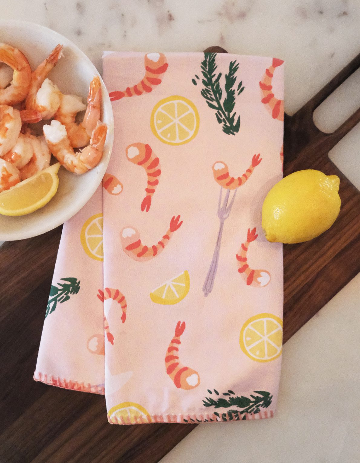 Cotton Tea Towel | Shrimp Cocktail