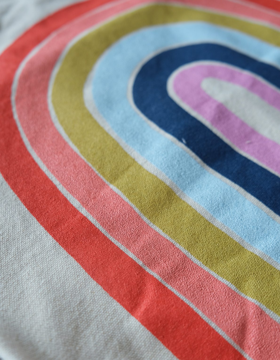 Screen Printed Canvas Tote | Rainbow