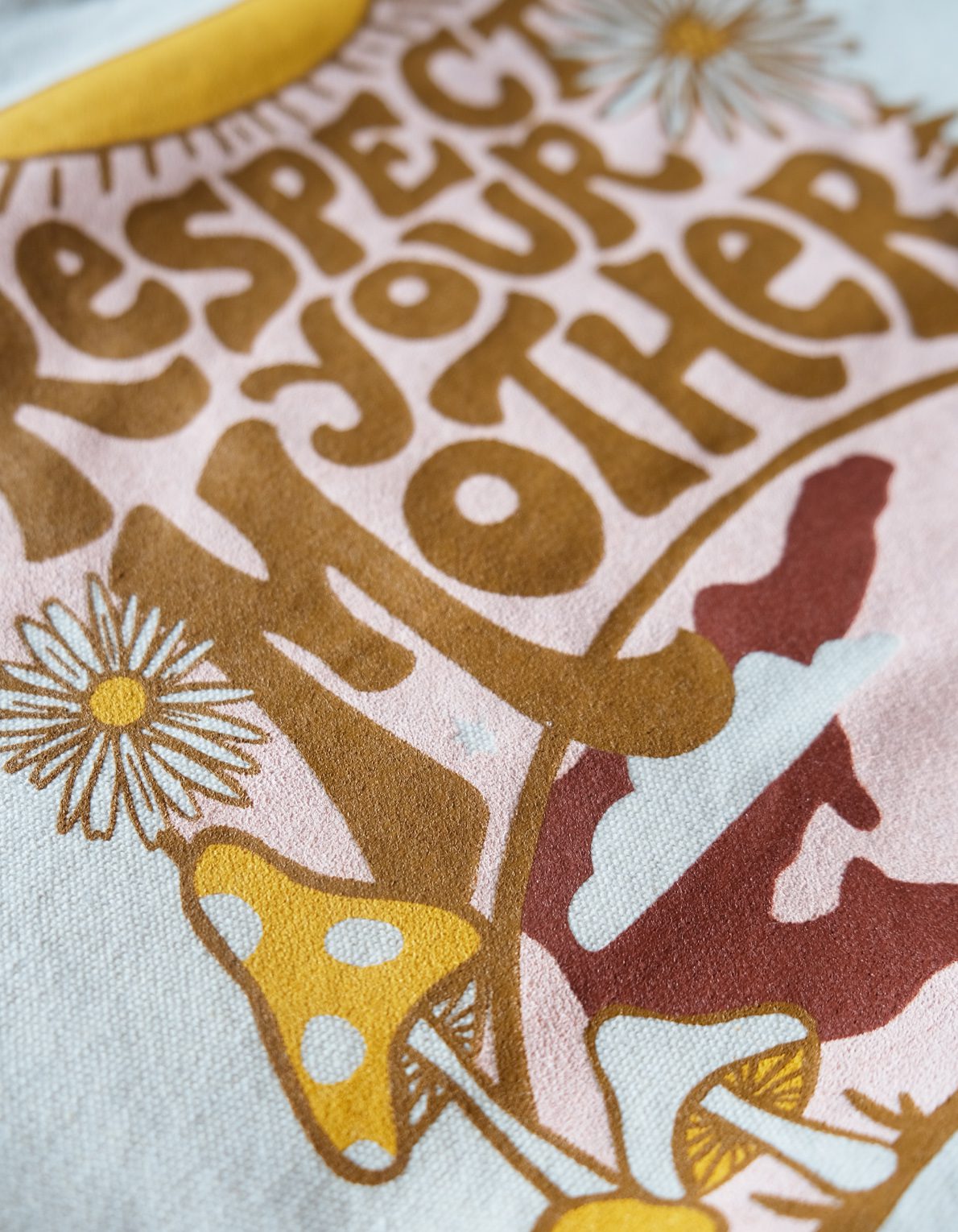 Screen Printed Canvas Tote | Retro Respect Your Mother