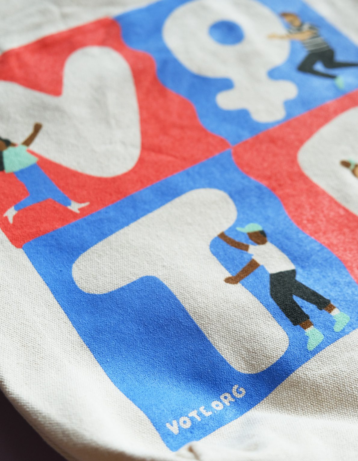 Screen Printed Canvas Tote | V-O-T-E