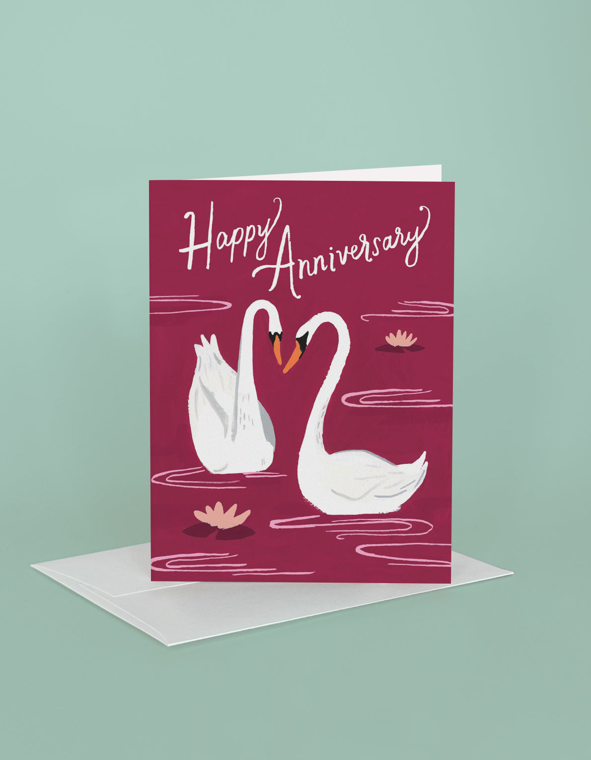 Anniversary Greeting Card | Anniversary Swans