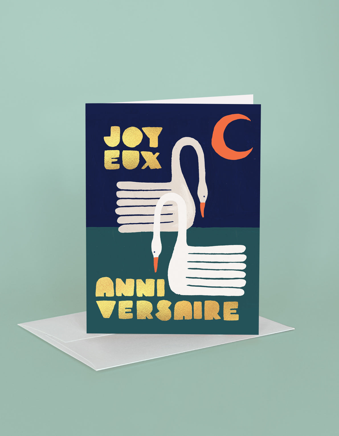 Anniversary Greeting Card | Joyeaux Swans